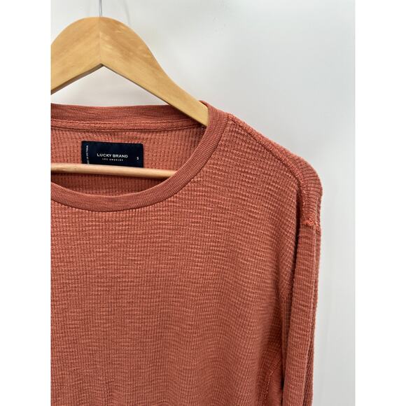 Lucky Brand Mens Sequoia Salmon Long Sleeve Thermal Crew T-Shirt Tee Size Small - Picture 5 of 10
